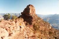 The trail has now descended below the peak of O'Neil Butte.