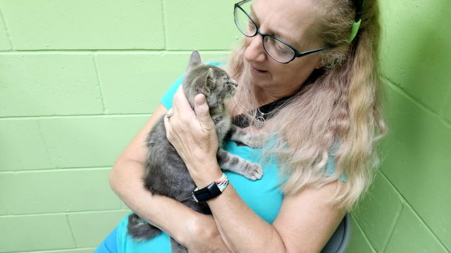 Debbie with Simba