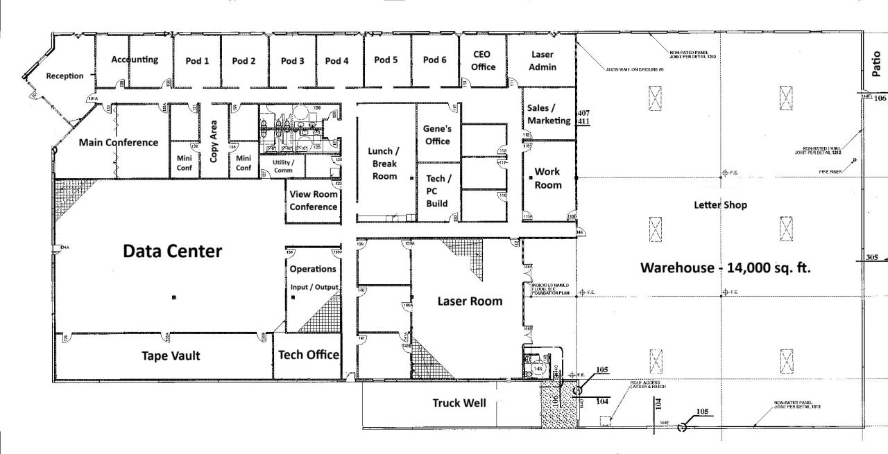 Floor plan for my facility at 1705 W Parkside Ln in Phoenix.