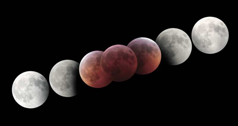 Lunar eclipse collage with MAS images