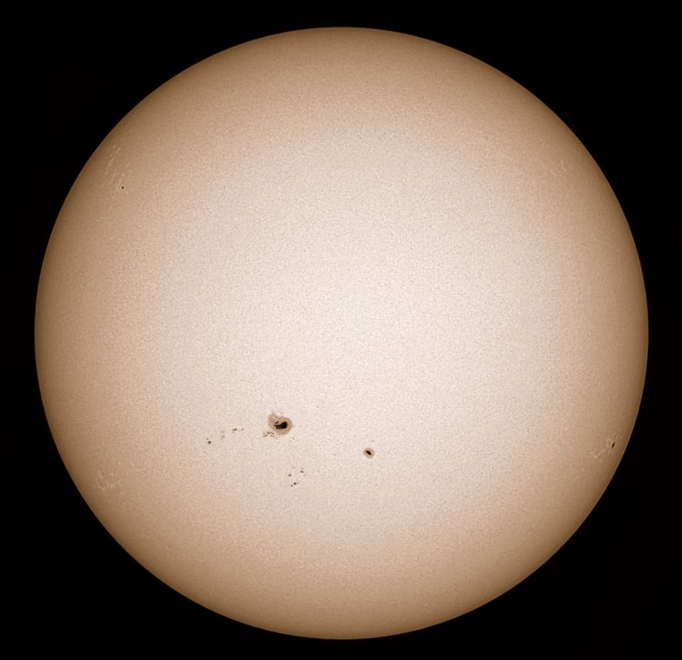 Sunspots. Tamas Kriska. Milwaukee Astronomical Society image.
