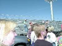 My parents in the stands - just like high school.