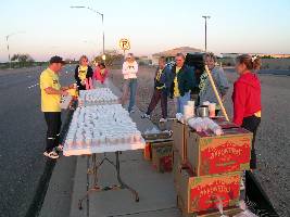 Valley of the Sun Marathon 2004 - Volunteering at a water station.